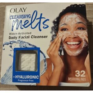 Olay Face Cleansing Melts with Hyaluronic Acid - 32ct Dissolving Pads UNUSED